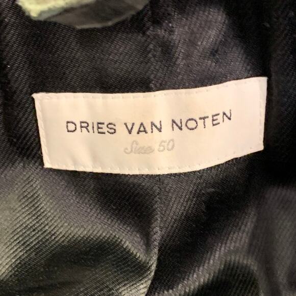 DRIES VAN NOTEN Size 40 Black Wool Double Breasted Overcoat - Picture 4 of 7